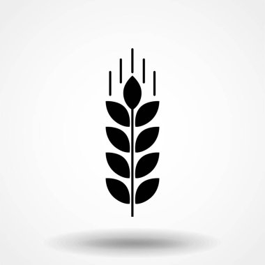 Buğday kulak glif simge vektör