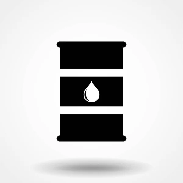 油桶容器 装有符号平面矢量图标的桶 用于应用程序和网站 — 图库矢量图片