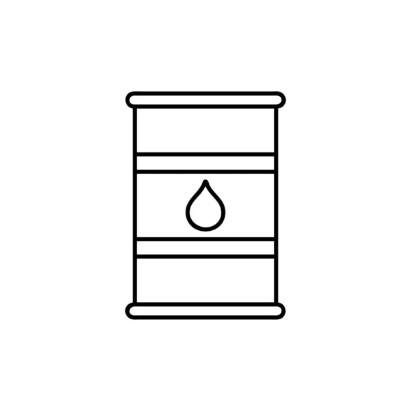 Icono Barril Petróleo Símbolo Línea Ilustración Vectorial Aislada Del Concepto — Vector de stock