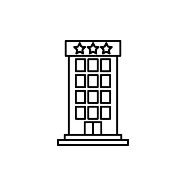 Иконка Гостиницы Плоском Стиле Выделена Белом Фоне Вашего Дизайна Логотип — стоковый вектор