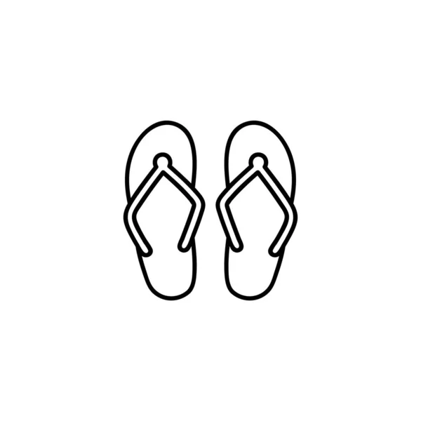 Zapatillas Bosquejo Icono Diseño Plano Minimalista Para Web Logotipo Móvil — Archivo Imágenes Vectoriales