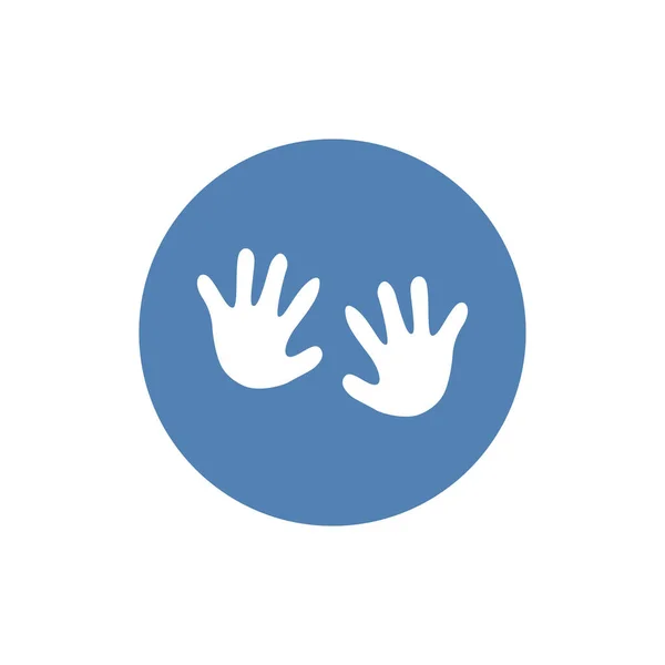 Διανυσματικά Αποτυπώματα Από Παιδικό Εικονίδιο Χεριών Μοντέρνο Διανυσματικό Σύμβολο Για — Διανυσματικό Αρχείο
