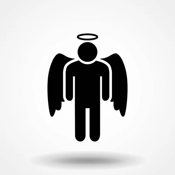 Angel Icon Holy Icon White Background — Stock Vector