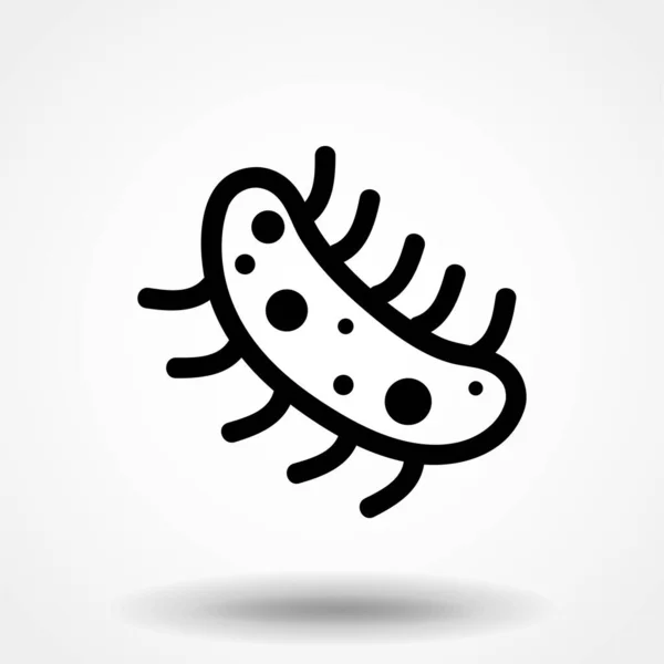 Microbo Icona Batterica Isolata Sfondo Bianco Eps — Vettoriale Stock