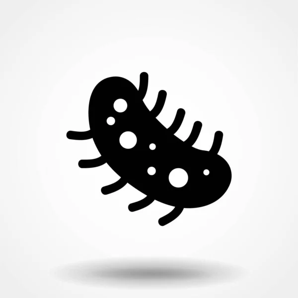 Μικρόβιο Εικονίδιο Βακτηρίου Απομονωμένο Λευκό Φόντο Eps — Διανυσματικό Αρχείο