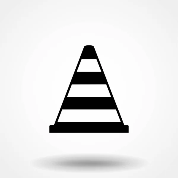 Ícone Cone Trânsito Segurança Atenção Perigo Símbolo Aviso Ilustração Vetorial —  Vetores de Stock