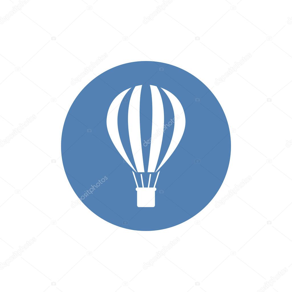 Air balloon icon, vector illustration. Flat design style. vector air balloon icon illustration isolated on white background, graphic design vector symbols. Eps10