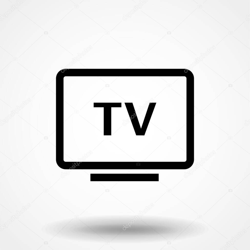 TV icon isolated on white background. EPS 10