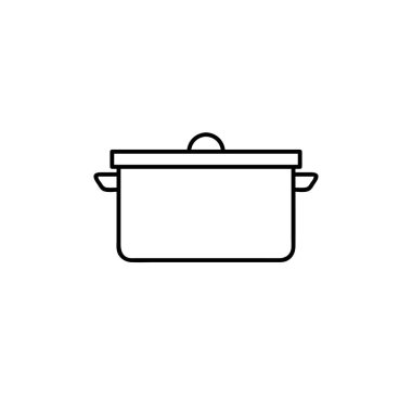 Kaynama hattı simgesi. Mobil konsept ve web tasarımı için doğrusal biçim işareti. Esrar ana hatları vektör ikonu pişiriliyor. Sembol, logo çizimi. Vektör grafikleri