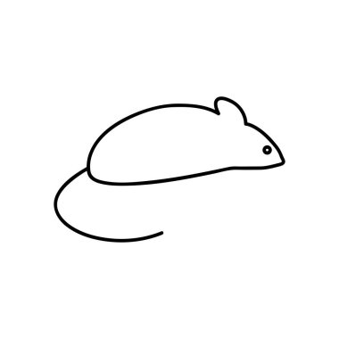 siyah çizgili fare görünümlü uyarı vektörü çizimi