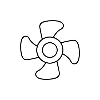 Pervane simgesinin ana tasarımı. UI, uygulama ve internet için en iyi sembol. Vektör vuruşu nesnesi. Mükemmel pervane çizgisi simgesi.