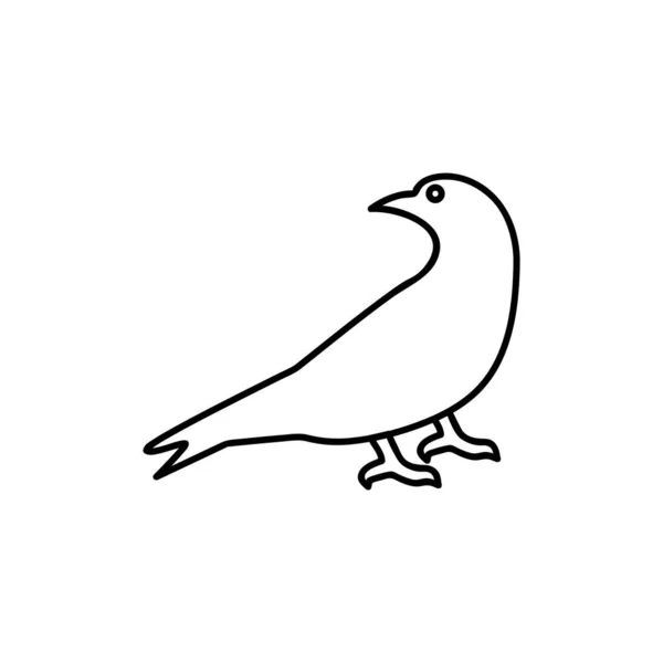 Vogel Linie Vektor Logo Design Symbol — Stockvektor