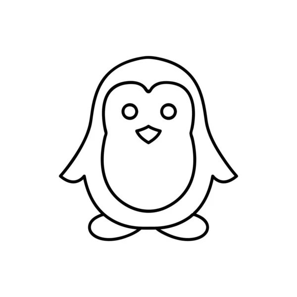 矢量企鹅轮廓图标的设计 — 图库矢量图片