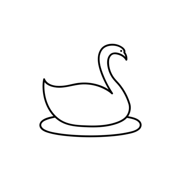 Cisne Logotipo Ícone Vetor — Vetor de Stock