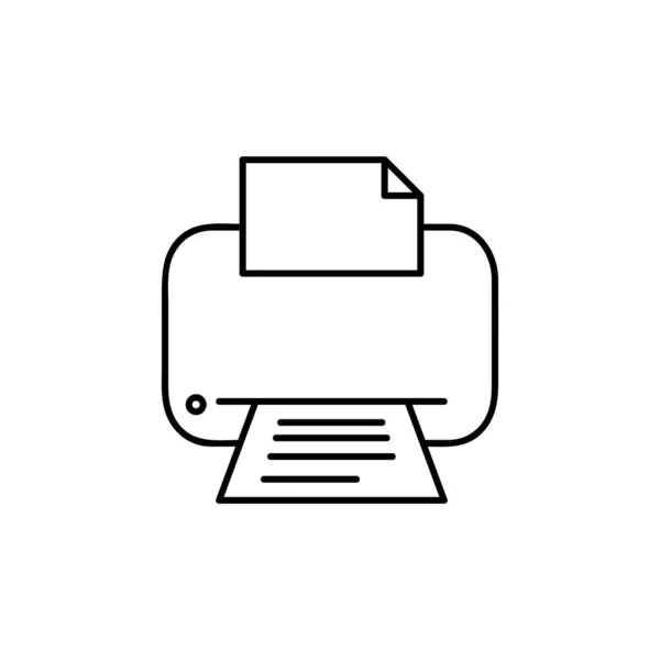 Icono Impresora Imprimir Documentos Símbolo Tecnología Cronómetro Gráfico Gráfico Flecha — Vector de stock
