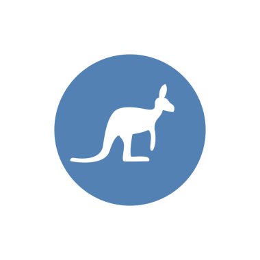 Kanguru simgesi beyaz arkaplanda izole edildi. EPS 10