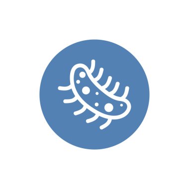 Beyaz arkaplan EPS 10 üzerinde izole edilmiş mikrop ve bakteri simgesi