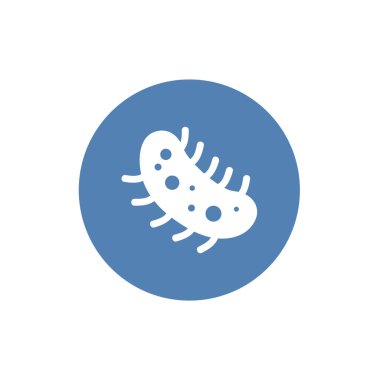 Beyaz arkaplan EPS 10 üzerinde izole edilmiş mikrop ve bakteri simgesi