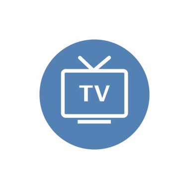 Beyaz arkaplanda televizyon simgesi izole edildi. EPS 10
