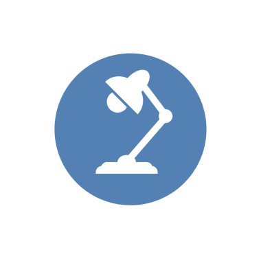 Masa lambası ikonu. Web sitesi tasarımı veya mobil uygulama için modern vektör sembolü.