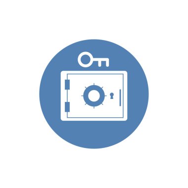 Beyaz arka planda izole edilmiş güvenli para simgesi. EPS 10