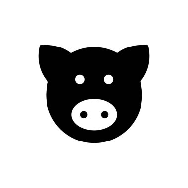 Domuz vektör simgesi. Beyaz arkaplanda web siteleri, web tasarımı, mobil uygulama işaretleri ve sembolleri