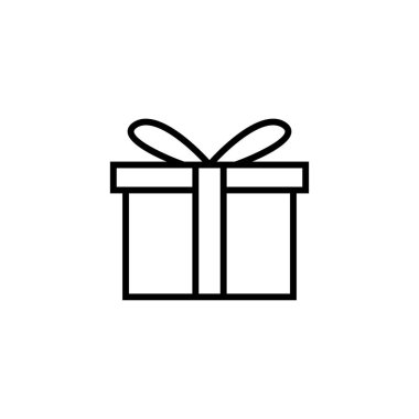 hediye simgesi beyaz arka plan üzerinde gösterimi