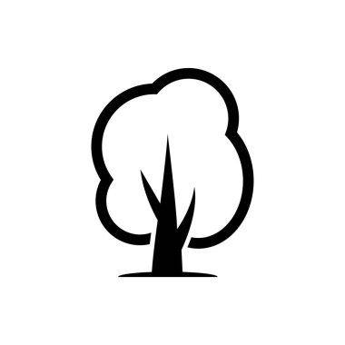 Web sitenizin tasarımı, logosu, uygulaması ve UI için Ağaç Simgesi Tasarımı sembolü. Vektör illüstrasyonu, EPS10.