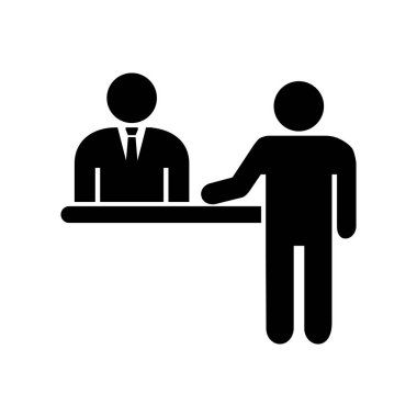 kabul kurulu vektörü için siyah ve beyaz simgesi