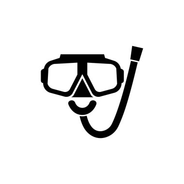 Dalış maskesi ve şnorkel vektör simgesi. Vektör EPS 10