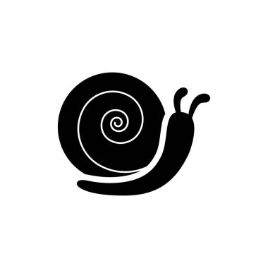 Salyangoz Simgesi. Düz illüstrasyon izole vektör işareti