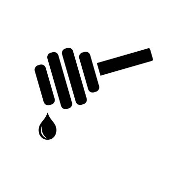 Tatlı spa terapi ikonu. Beyaz zemin üzerinde siyah düz vektör çizimi. EPS 10