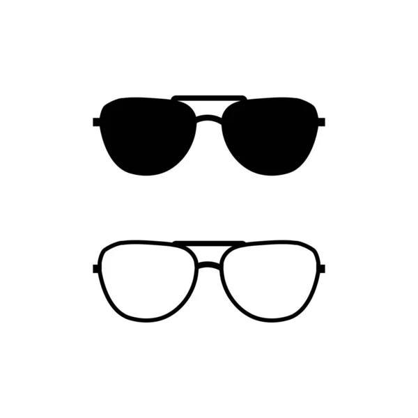 Ikona Brýle Vektor Ilustrace Bílém Pozadí — Stockový vektor