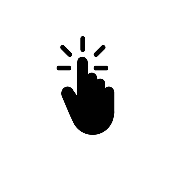 Klickande Finger Ikon Hand Pekare Vektor Tecken Och Symbol För — Stock vektor