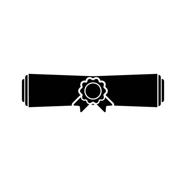 Składana Ikona Dyplomu Znaki Symbole Stron Internetowych Projektowanie Stron Internetowych — Wektor stockowy