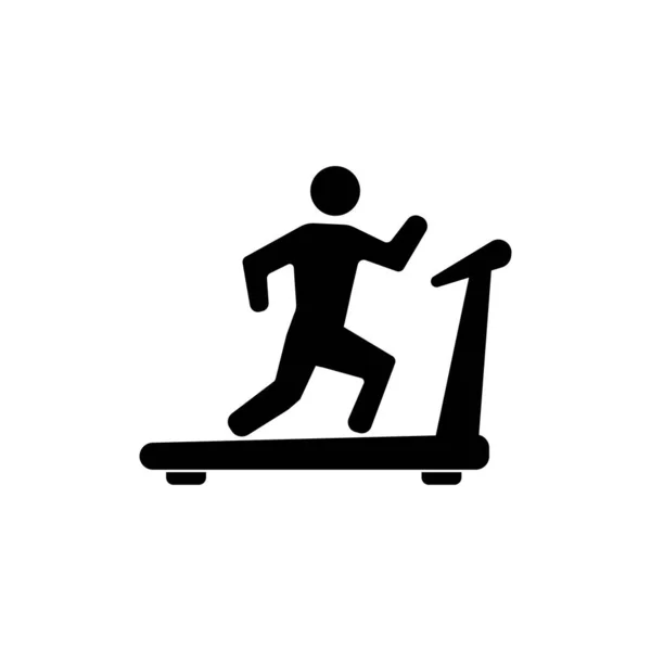 Человек Беговой Дорожке Икона Treadmill Символ Дизайна Вашего Веб Сайта — стоковый вектор