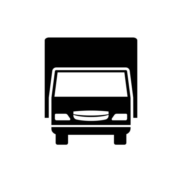 Van Front View Icon Vector White Background Van Front View — Stock Vector