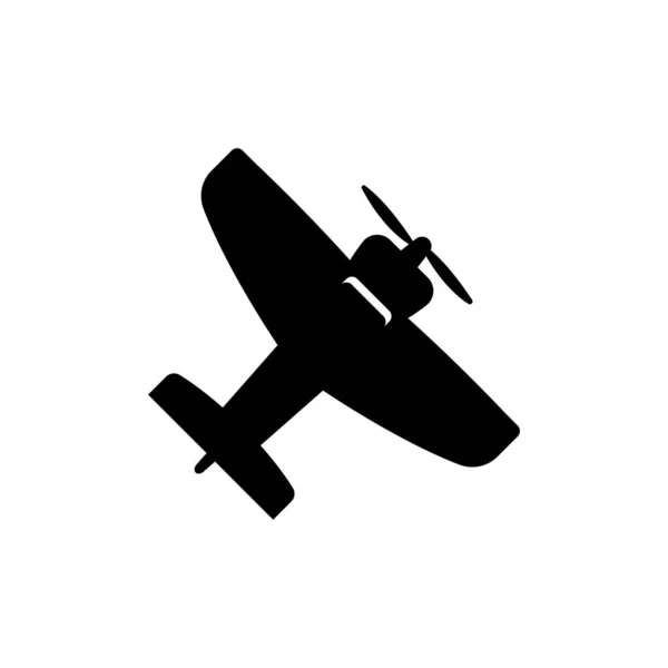 Small Plane Vector Illustration Single Engine Propelled Aircraft — Stock Vector