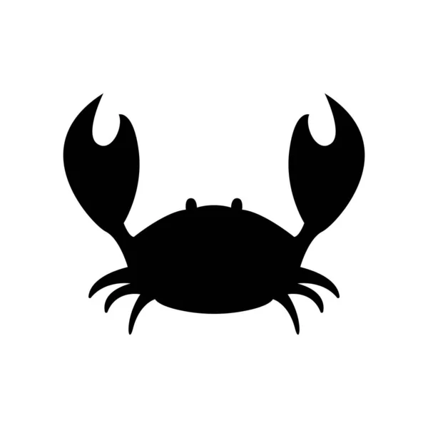Ikon Kepiting Desain Kepiting Logo Makanan Laut Ilustrasi Vektor Datar - Stok Vektor