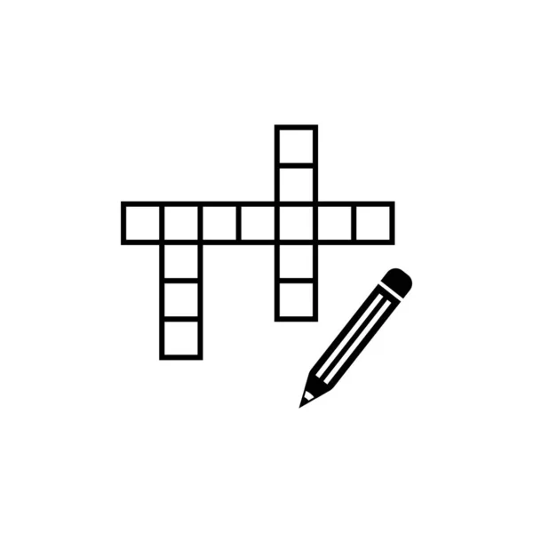 Kreuzworträtsel Symbol Einfache Elementillustration Aus Dem Freizeitkonzept Kreuzworträtsel Editierbares Symboldesign — Stockvektor