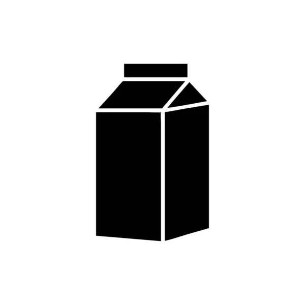 ミルクアイコンテンプレートのデザイントレンディーです 白い背景に黒でフラットベクトルイラスト Eps — ストックベクタ