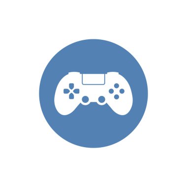 Gamepad Simgesi beyaz arkaplanda izole edilmiş modaya uygun düz stil. Web tasarımınız için oyun sembolü, UI. Vektör illüstrasyonu, EPS10.
