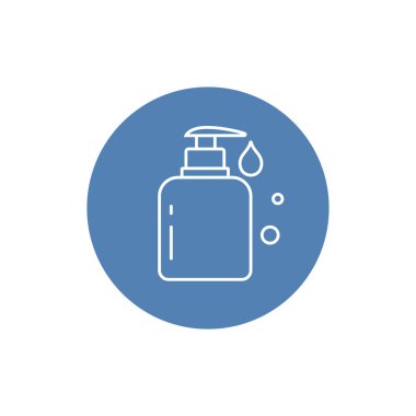 Sıvı sabun hattı ikonu. Vektör izole illüstrasyonu