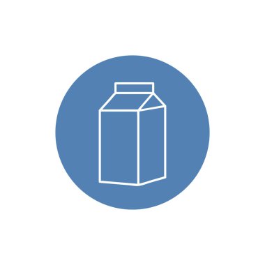 Paketlenmiş süt ürünleri ürün simgesi. Beyaz arka planda siyah vektör illüstrasyonu. EPS 10