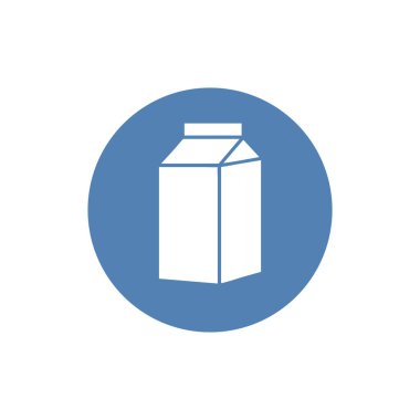 Süt simgesi tasarım modası. Beyaz arkaplanda düz vektör çizimi. EPS 10