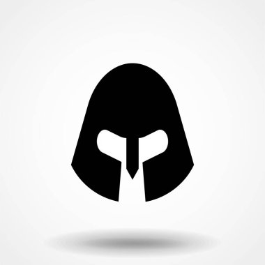 Spartan kask siluet, Yunan savaşçı - gladyatör, Çöl Kaplanı kahraman asker. vektör