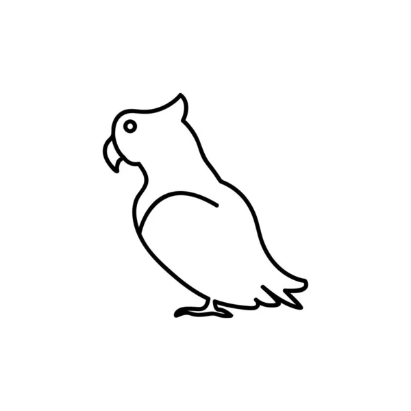 Webline Symbol Papagei Lineares Stilschild Für Mobiles Konzept Und Webdesign — Stockvektor