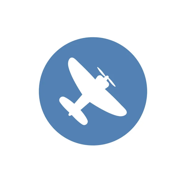 Kleine Vlakke Vector Illustratie Eenmotorige Luchtvaartuigen — Stockvector