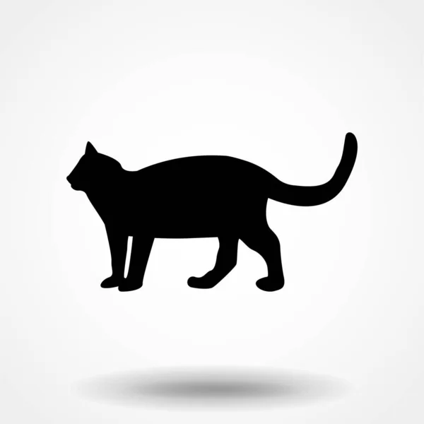 Vector Illustration Black Silhouette Of Walking Cat Isolated On White  Background. Cat Icon Royalty Free SVG, Cliparts, Vectors, and Stock  Illustration. Image 55063386.