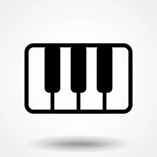 Piano Solide Icoon Geïsoleerd Witte Achtergrond Vectorillustratie — Stockvector